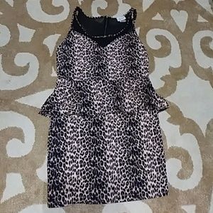 Super sexy animal print peplum dress